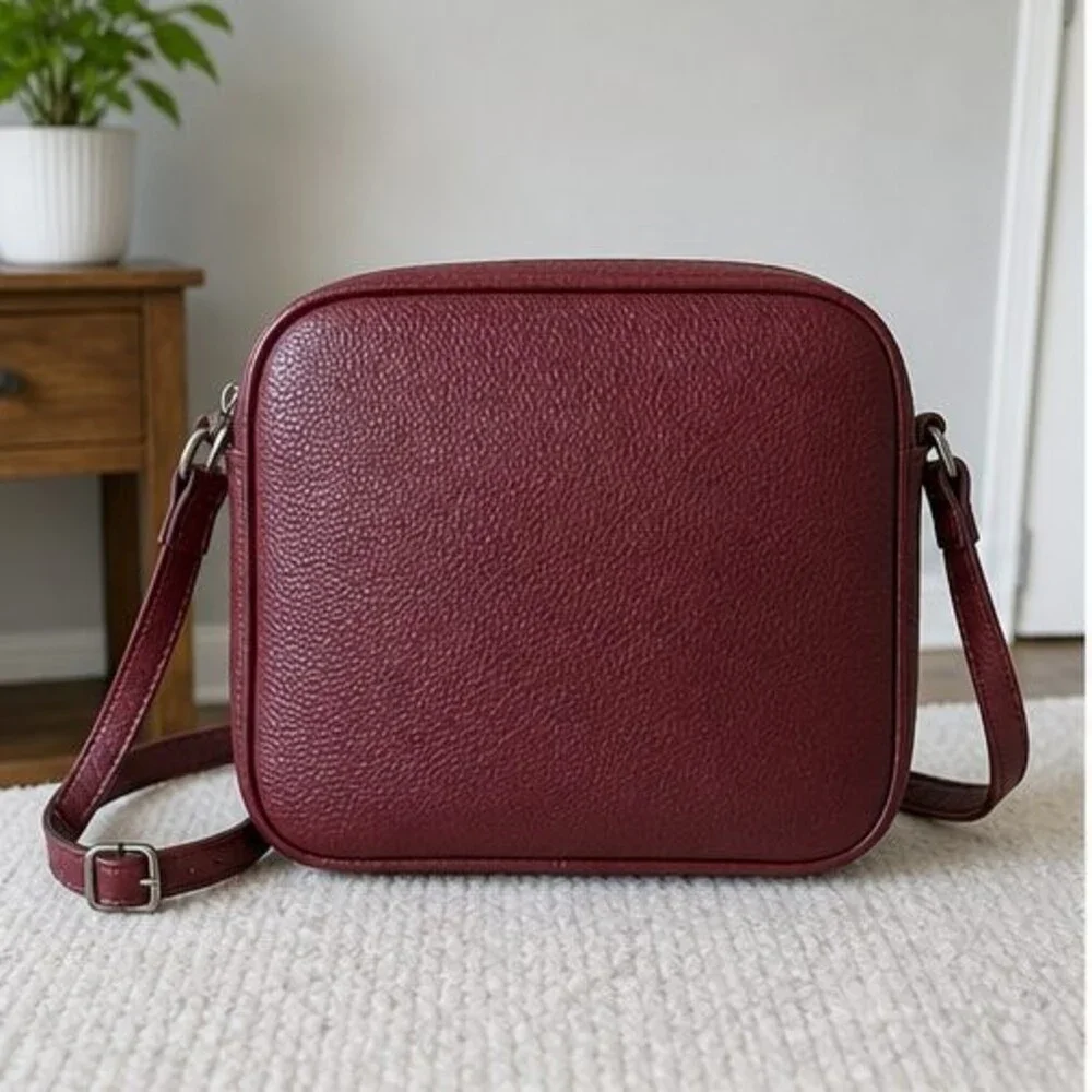 Espresso Pebbled Crossbody Bag